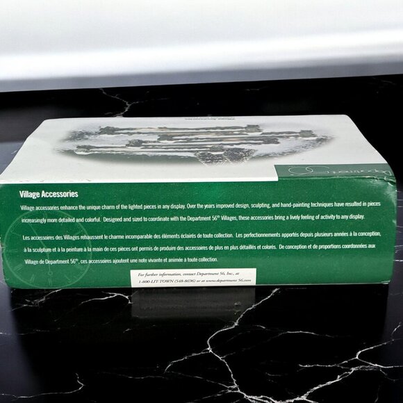 Department 56 Village Accessories #52722 Holly Split Rail Fence Set of 4 - Picture 4 of 12